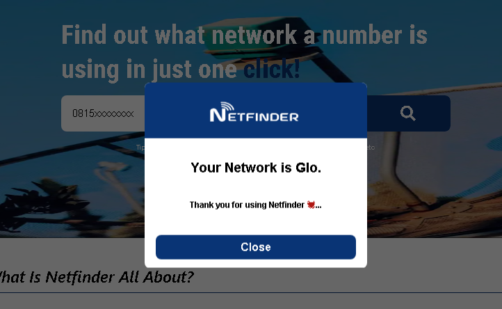 enter number into search box